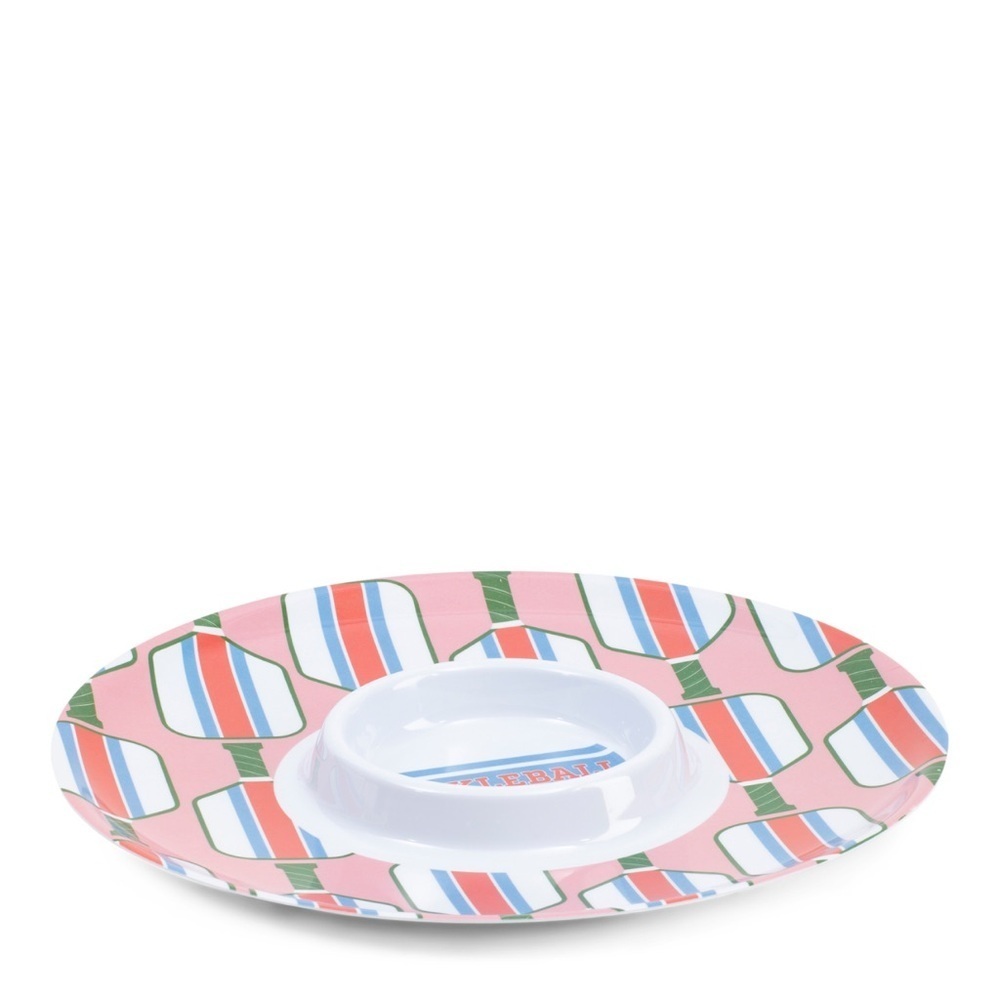New Godinger Melamine Round Chip & Dip Platter